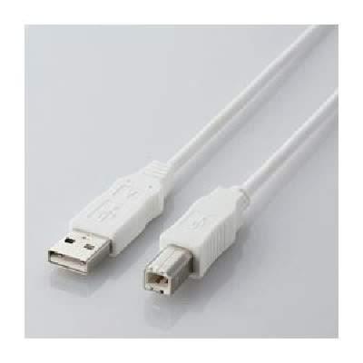 ELECOM USB Cable  USB 2.0 (USB Type-A Male to USB Type-B Male) RoHS Compliant 1m White USB2-ECO10WH