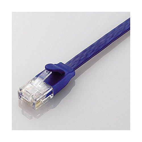 ELECOM LAN Cable CAT6A 1m Anti-Snapping Connector Super Flat Blue Metallic LD-GFA/BM1