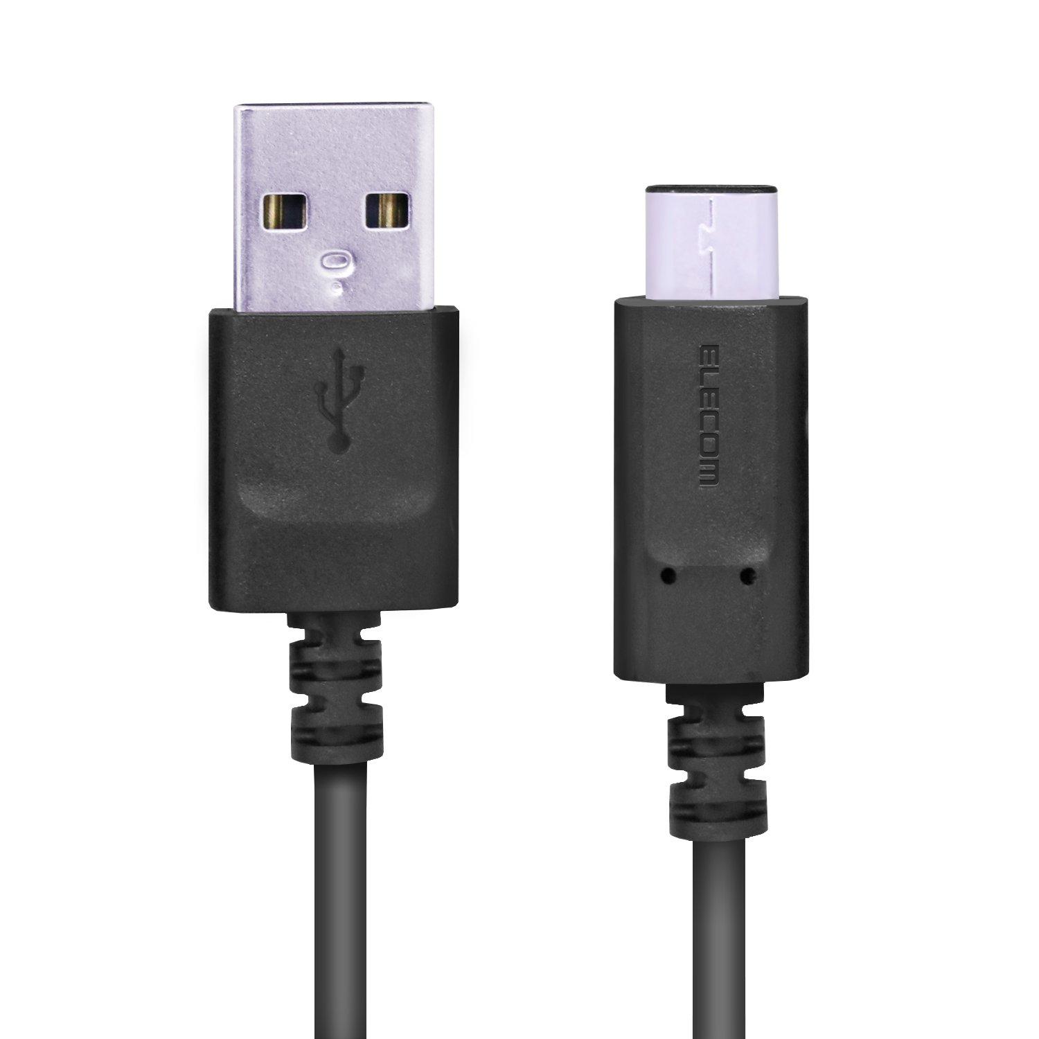 ELECOM Smartphone USB Cable/USB Type-A to Type-C/0.15m/Black