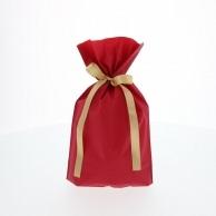 Kakkei Drawstring Pouch, Pear-Finish, Ribbon Included, Gusseted Bottom, Size S, 20 Sheets, Red FK2404