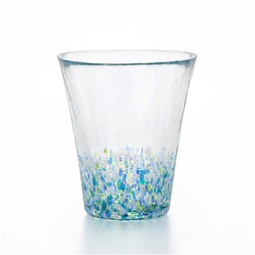 ADERIA Tsugaru Vidro Tumbler Glass Japanese Landscape Hydrangea 300ml Gift Box Included Made in Japan Highball Glass Beer Stylish Glass Sake Gift Women Mother's Day Father's Day Couples Men Housewarming Gift Wedding Greetings Small Retirement Present Birthday Gift F79853