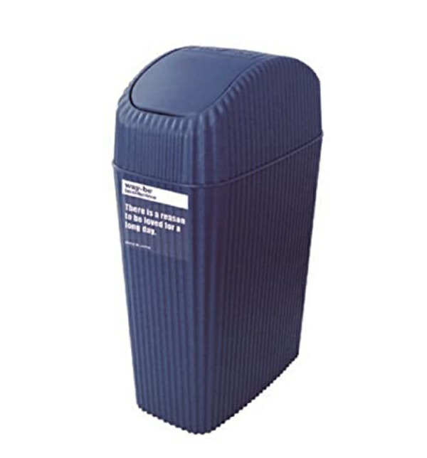 Hachiman Kasei Swing Lid Dustbin way-be WB-304 4L Navy