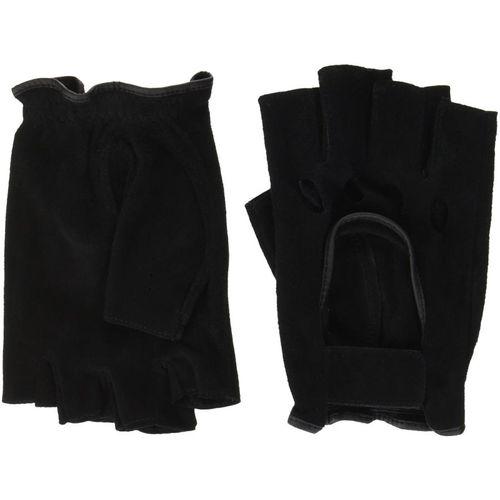 [Rezax] JOYFIT Sheep Suede Gloves Half-Finger Sheep Leather Black PS-1