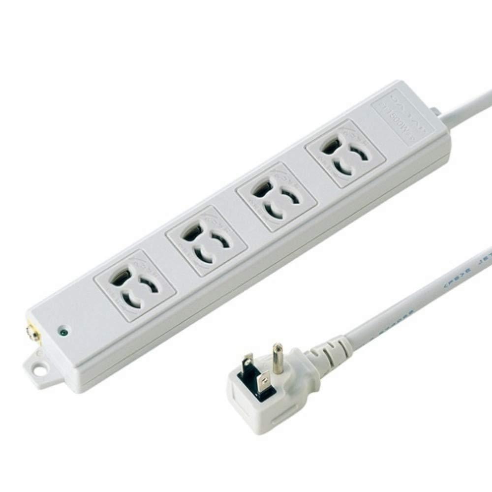 Sanwa Supply Construction Site Tap 3P Non-Removable, L-Shaped Plug, Magnet, 4 Outlets, 5m TAP-K4L-5