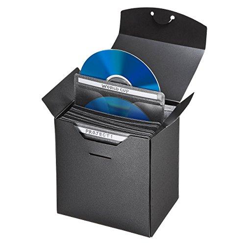 Sanwa Supply Storage Case Included・Blu-ray Disc Compatible Non-Woven Fabric Case (25-Pack・Black) FCD-FBDBX25BK