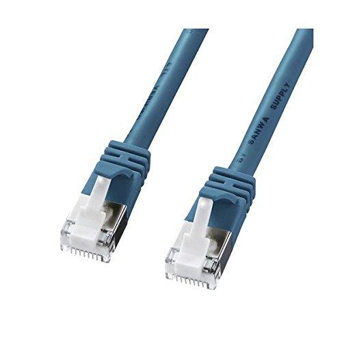 Sanwa Supply Category 5e STP LAN Cable with Clip-Proof Design, 1m, Blue KB-STPTS-01BL