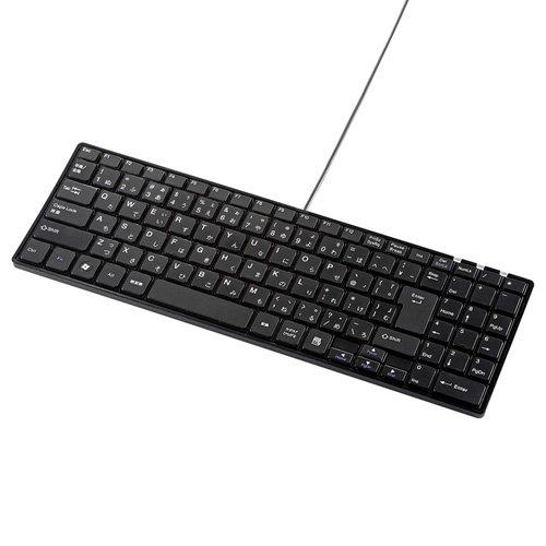 Sanwa Supply USB Slim Keyboard with Pantograph Mechanism and Numeric Keypad, Black SKB-SL17BKN