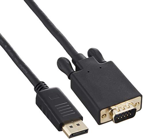 Sanwa Supply DisplayPort to VGA Conversion Cable (DisplayPort Male to Mini D-sub 15-pin Male) 3m Black KC-DPVA30
