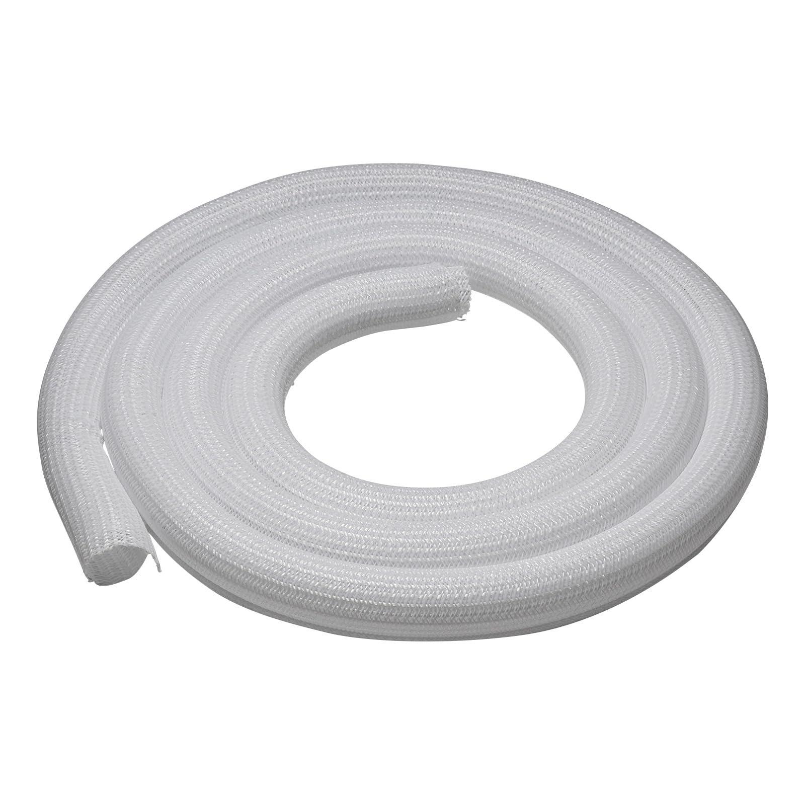 Sanwa Supply Braided Cable Sleeve (White, 2m Roll, Inner Diameter 25mm) CA-SL25W2