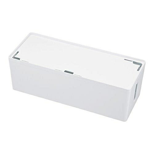 Sanwa Supply Cable & Tap Storage Box L Size White CB-BOXP3WN2