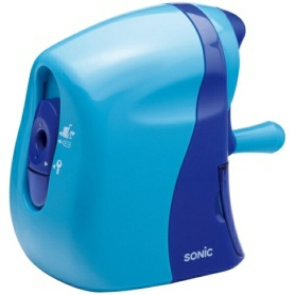 Sonic Manual Pencil Sharpener Lightweight Half Blue SK-802-B