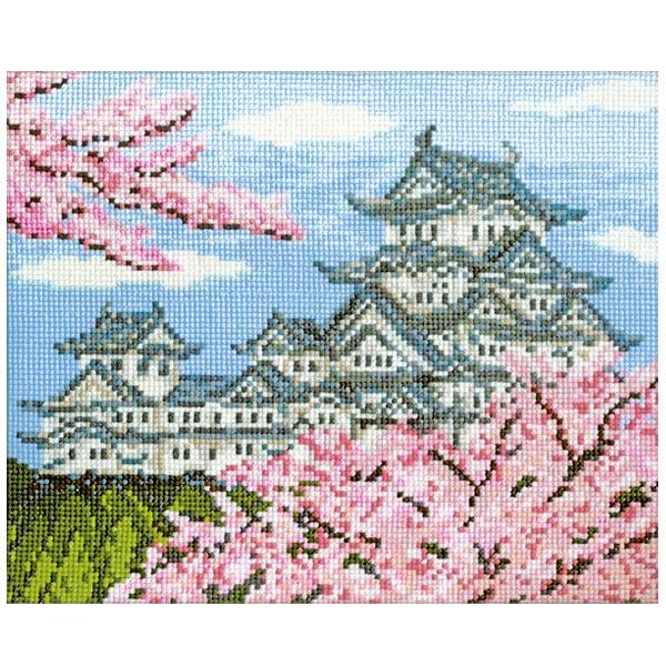 Olimpas Silk Embroidery Kit Frame: Spring Himeji Castle 7414