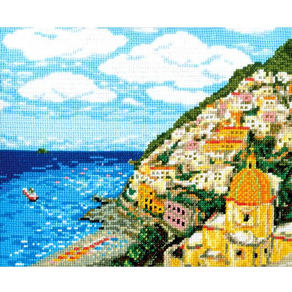 Olympus Silk Cross Stitch Embroidery Kit: Amalfi Coast (Italy) 7437