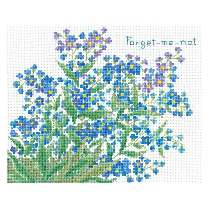 Olimpas Silk Megumi Onoe Embroidery Kit Series Botanical Garden 7501・Forget-me-not