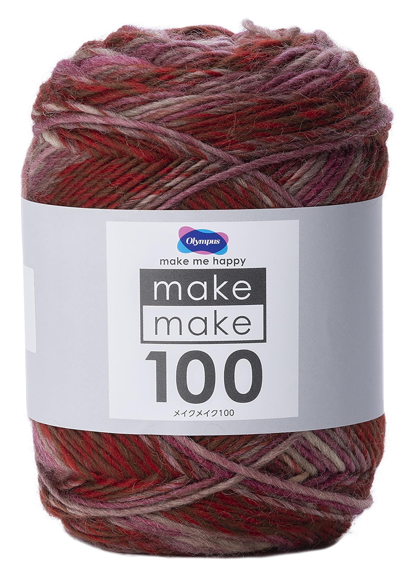 Olimpas Hand-Knitting Yarn, Medium Weight, Make Make 100 COL. 1034 Multicolor, Approx. 100g (248m)