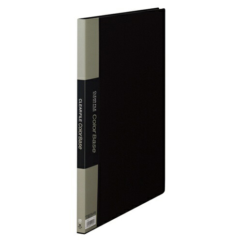 King Jim Clear File Color Base 20-Pocket B4 Vertical Black 142C-BK