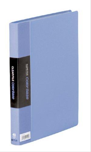 King Jim Clear File Color Base 40-Pocket B5 Vertical Blue 122CW-B