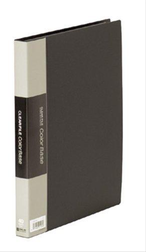 King Jim Clear File Color Base 40-Pocket B5 Vertical Black 122CW-BK