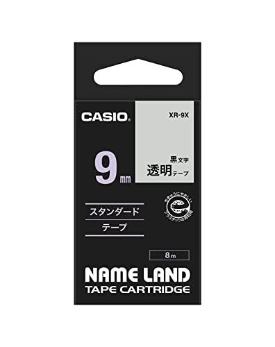 Genuine Casio NameLand Label Writer Tape 9mm Transparent XR-9X