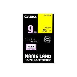Genuine Casio LabelWriter NameLand Tape 9mm XR-9YW Yellow Background with Black Text