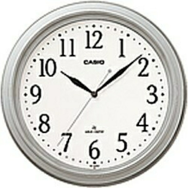 CASIO Wall Clock Radio-Controlled Clock Features Step Second Hand Silver Gray Analog IQ-1005J-8JF