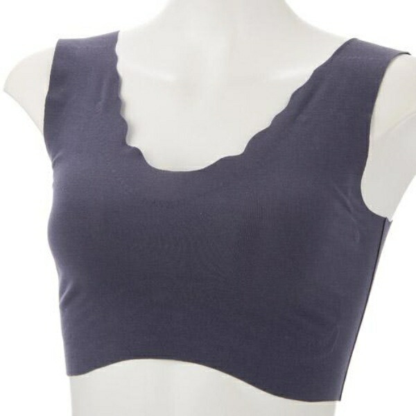 [GUNZE] Non-Wire Bra KIREILABO (Kirei Labo) Fully Seamless Cotton Blend Half-Top Bra KL2055N Women's Misty Blue L