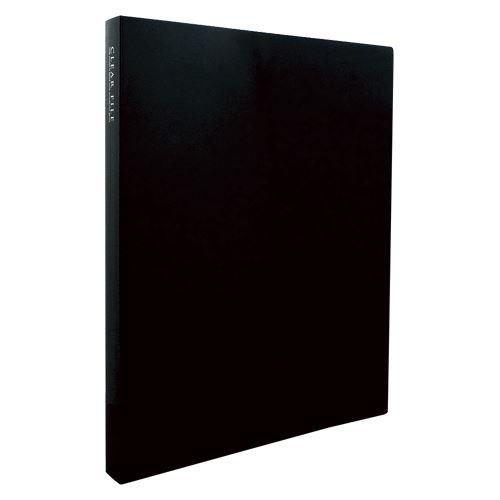 SEKISEI Album Pocket Clear File A4-S 40 Pockets A4 51~100 Sheets Black KP-2514