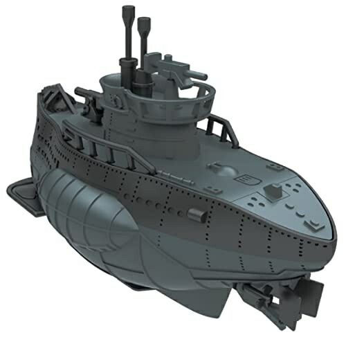 Doyusha Deformed Plastic Model Series Military U-05 Submarine with Crew Figure (Gray) Pre-painted Plastic Model DPM-SbM-2