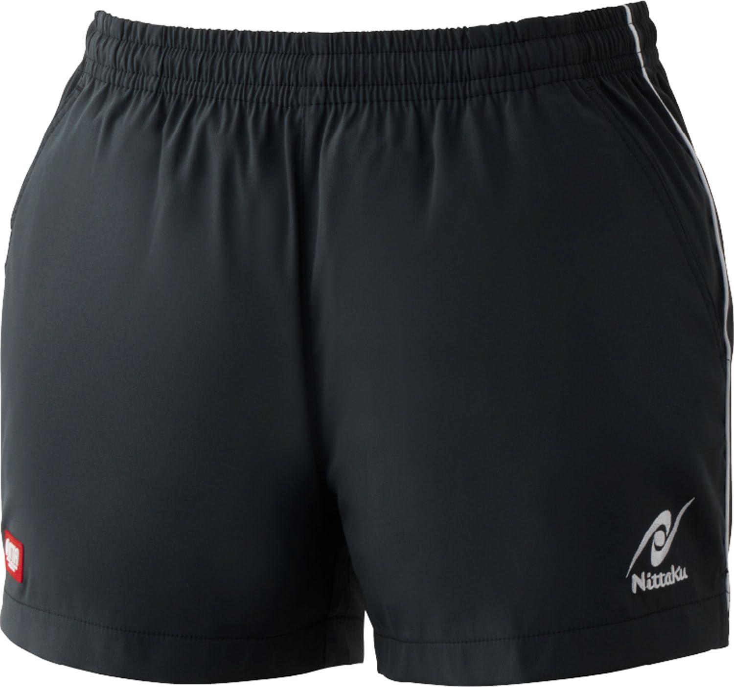 [Nittaku] Table Tennis Game Pants Winkle Shorts 2 J.T.T.A. (Japan Table Tennis Association) Official NW2519 Black XO