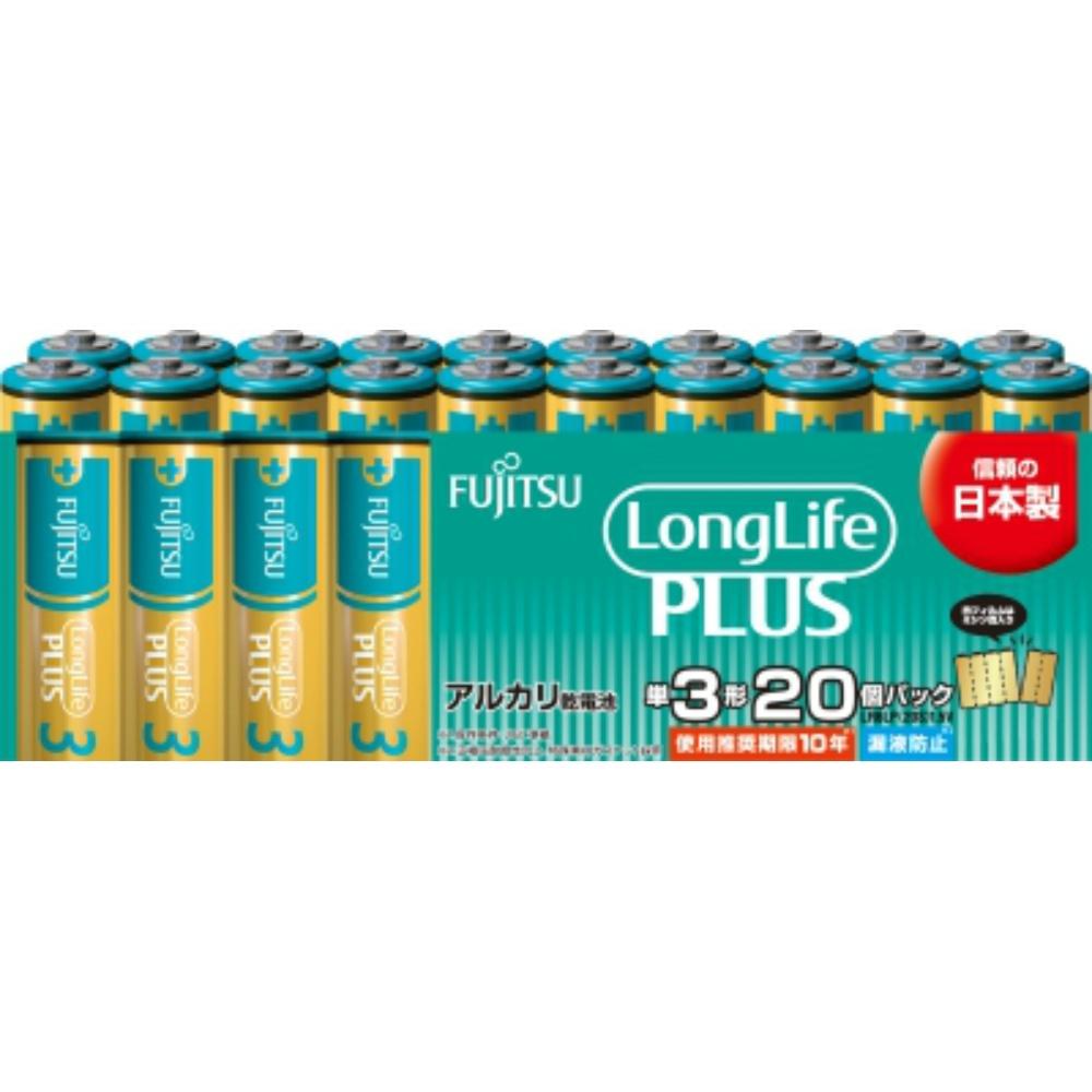 FDK Corporation Fujitsu Alkaline Dry Cell Battery AA Long Life Plus 20-Pack LR6LP(20S)