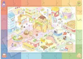 EPOCH 100 Large Pieces Rainbow Frame Sumikko Gurashi Welcome! Food Kingdom (26×38cm) 26-403 Ages 6+ Toy EPOCH