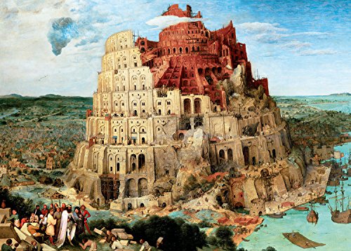 EPOCH 2000 Super Small Piece Jigsaw Puzzle Illustration/Art World Paintings Tower of Babel (38×53cm) 54-004 Glue Included Spatula Included Point Voucher Included EPOCH