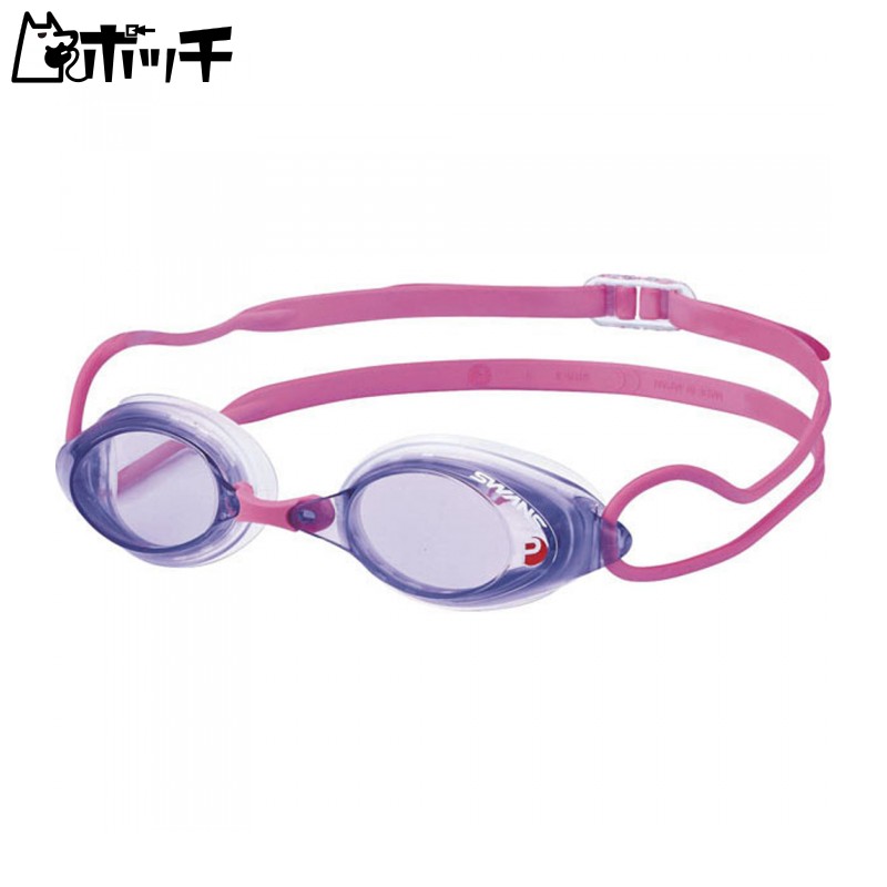 [Swans] Made in Japan Swimming Goggles SRX-NPAF LPRCL Light Purple Clear Racing with Cushion FINA Approved