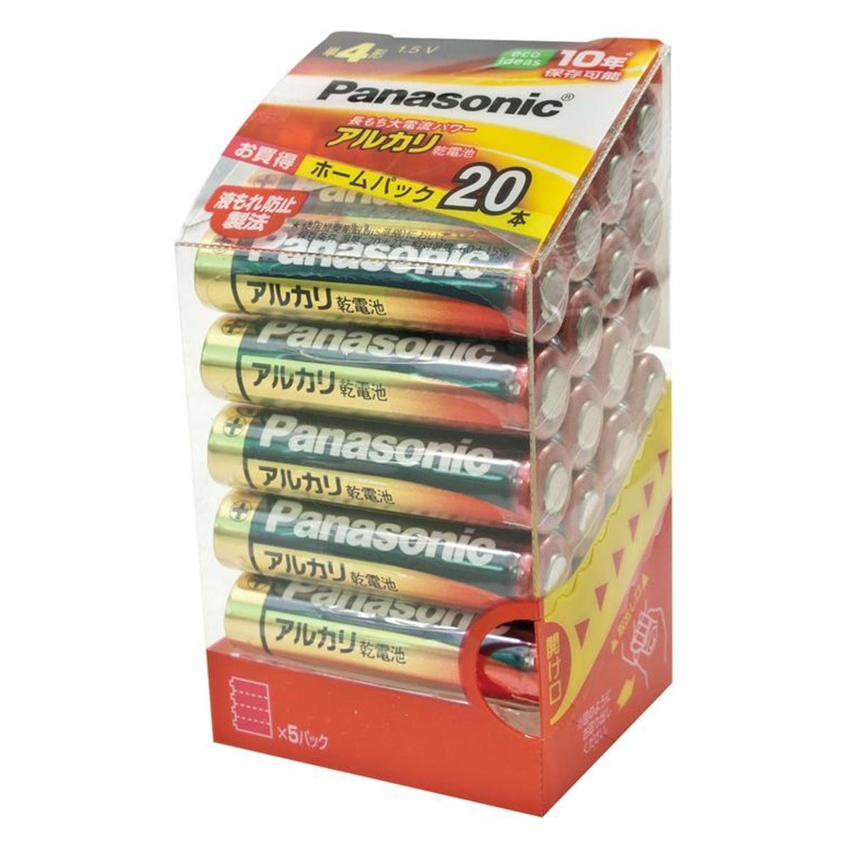 Panasonic AA Alkaline Batteries 20-Pack LR03XJ/20SH