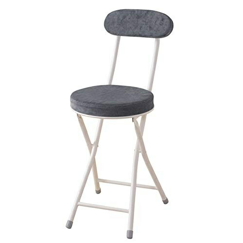 Azumaya-kk Folding Chair Width 30 × Depth 47 × Height 74 (Seat Height 47) cm Gray Ronda PC-32DGY