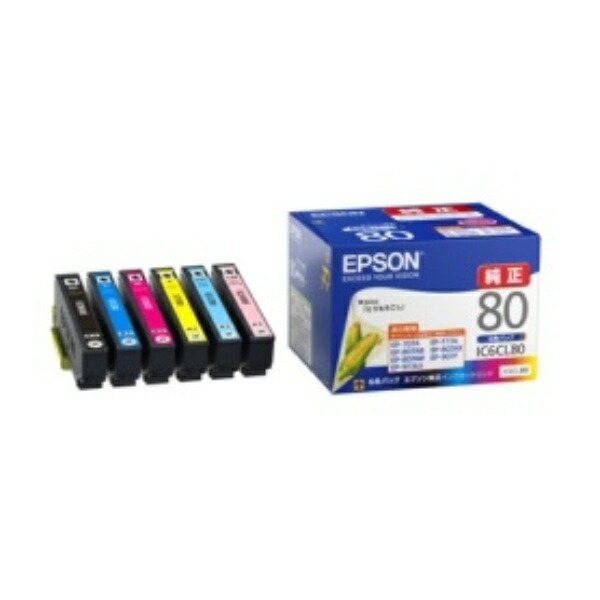 Epson Ink Cartridge 6-Color Pack IC6CL80 1 Box (6 Cartridges: 1 Each Color)