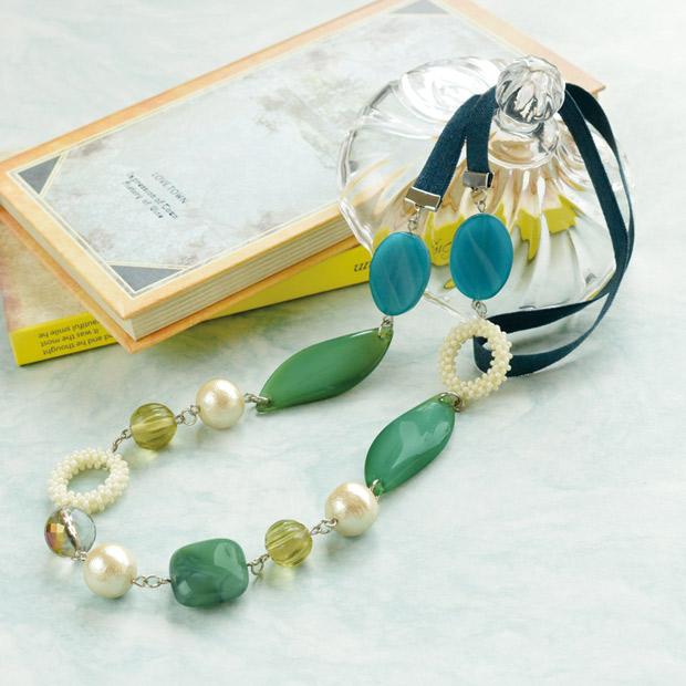 MIYUKI Corolle Necklace Kit Collana Verde Mare BFK-490