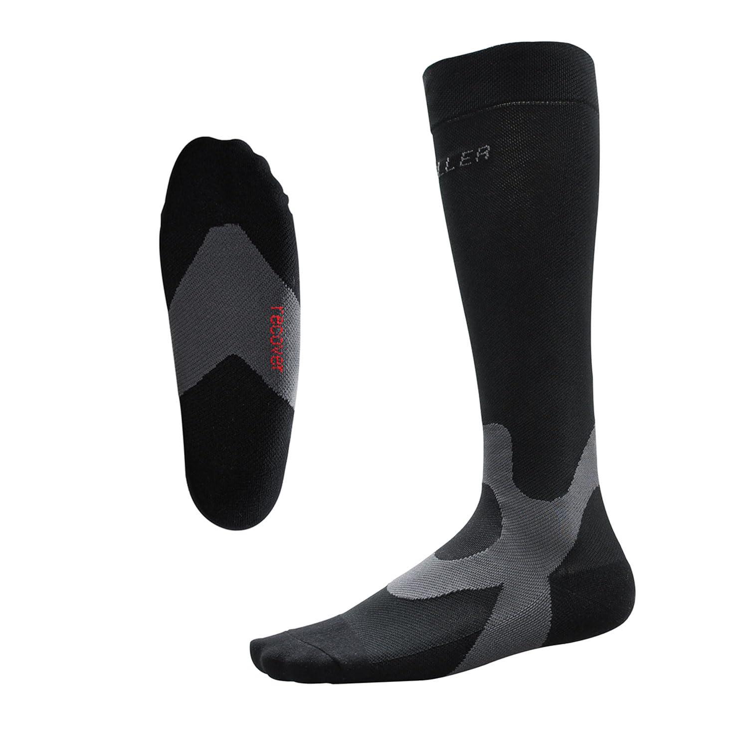 Mueller Graduated Compression Socks UV Protection Moisture-Wicking Quick-Dry Graduated Compression Recovery Socks Size M 43022