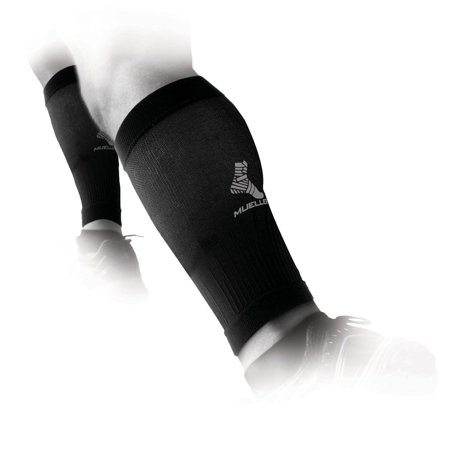 Mueller Graduated Compression Calf Sleeve UV Protection Moisture-Wicking Quick-Dry Leg Warmer L Size 45023