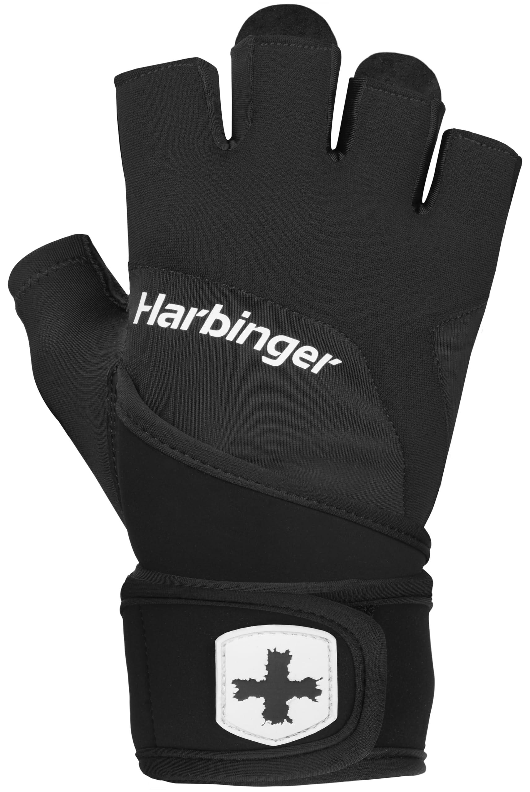 Harbinger Training Gloves for Weight Training and Heavy Lifting Training Wrist Wrap Gloves 2.0 Black Size S (Wrist Circumference: 17.8-19cm) 22291