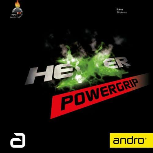 andro Table Tennis Rubber Spin-Oriented Tension Hexer Power Grip Back Soft ITTF (International Table Tennis Federation) Approved Green 1.9 110021097