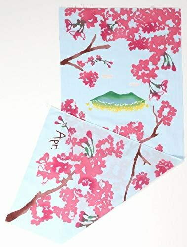DENTRA Hand-dyed Tenugui Naniwa Traditional Dyeing Traditional Craft Seasonal Design (DT-TN004 Window-Side Cherry Blossoms)