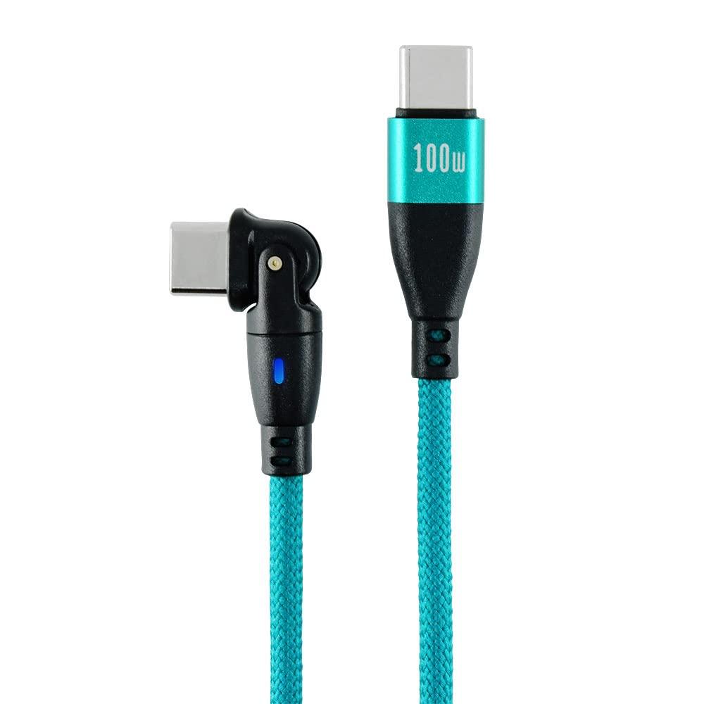 JTT 180° Rotating Connector PD100W Cable 180RPD (1.0m, Green)