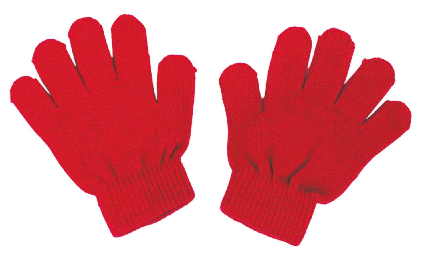 Colorful Stretch Gloves, Red, 10-Pair Set
