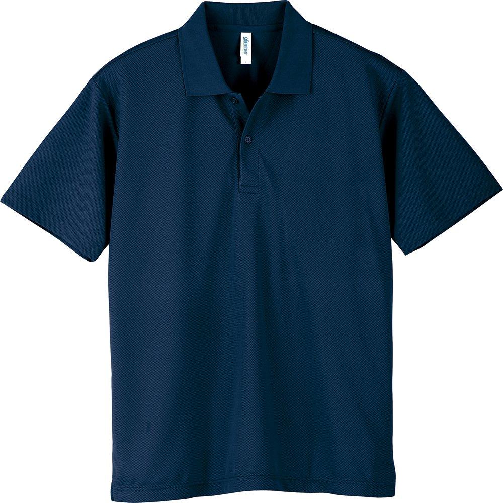 [Glimmer] Short-Sleeve 4.4 oz Dry Polo Shirt [UV Protection] 00302-ADP Navy 5L (Equivalent to Japanese Size 5L)