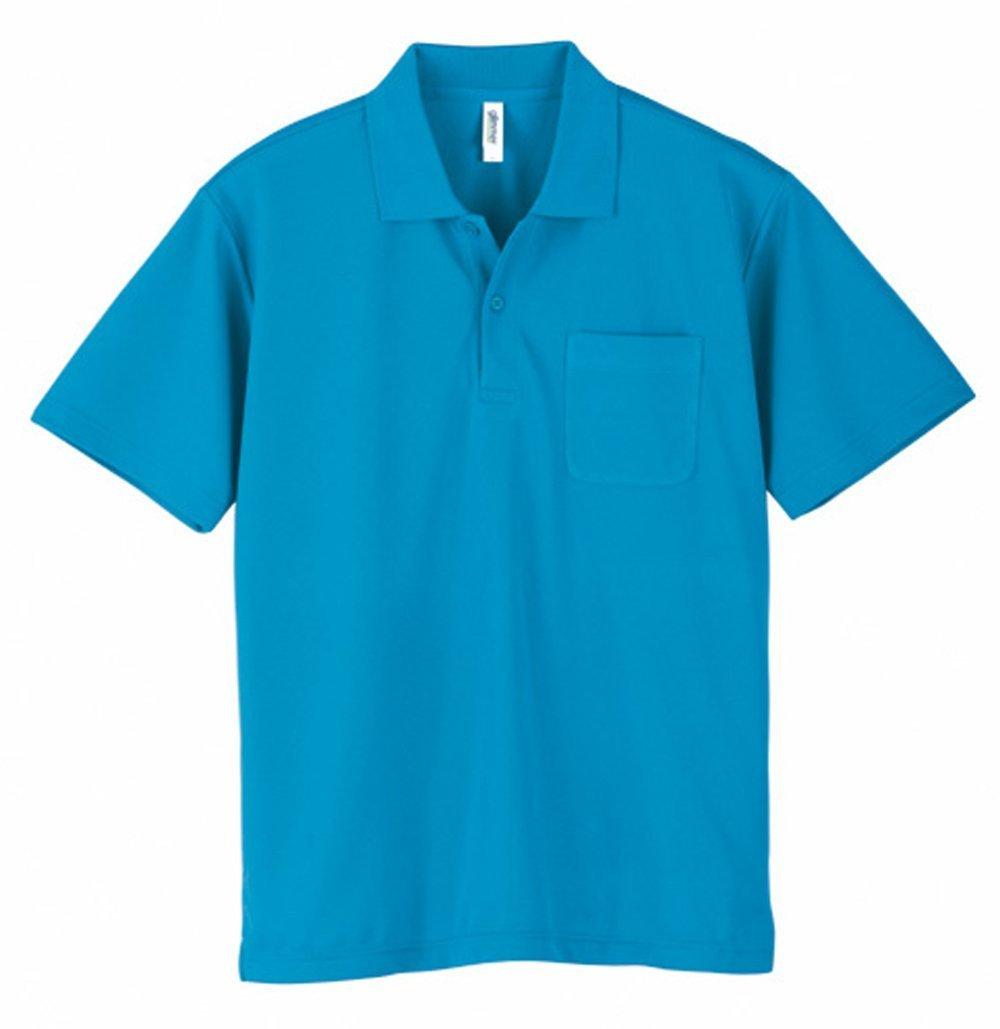 [Glimmer] Short Sleeve 4.4 oz Dry Polo Shirt [With Pocket] 00330-AVP Turquoise 5L (Equivalent to Japanese Size 5L)