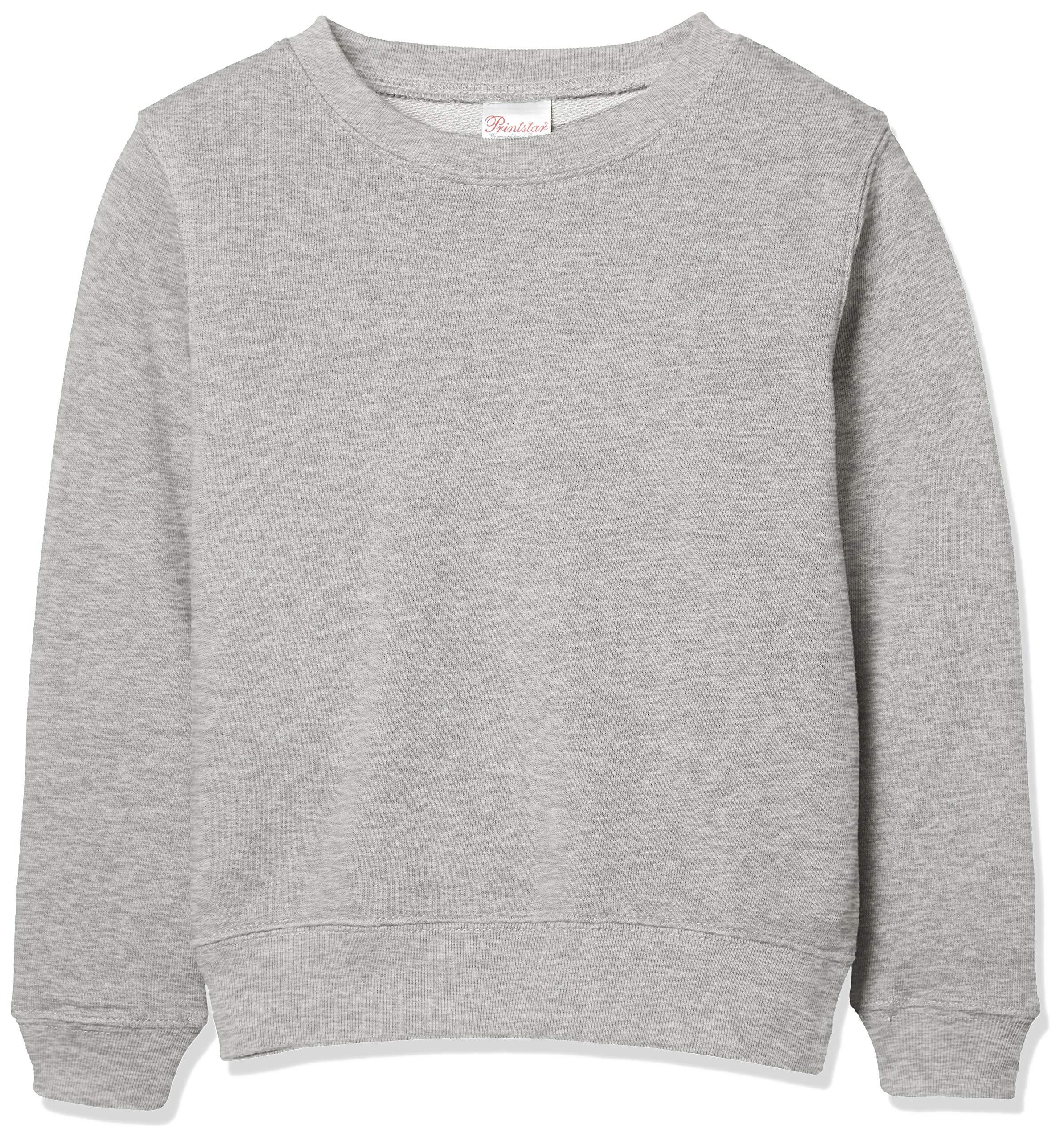 [Printstar] Sweatshirt 8.4 oz Brushed Crewneck Light Trainer 00219-MLC_K Kids Heather Gray 150cm (Equivalent to Japanese Size 150)