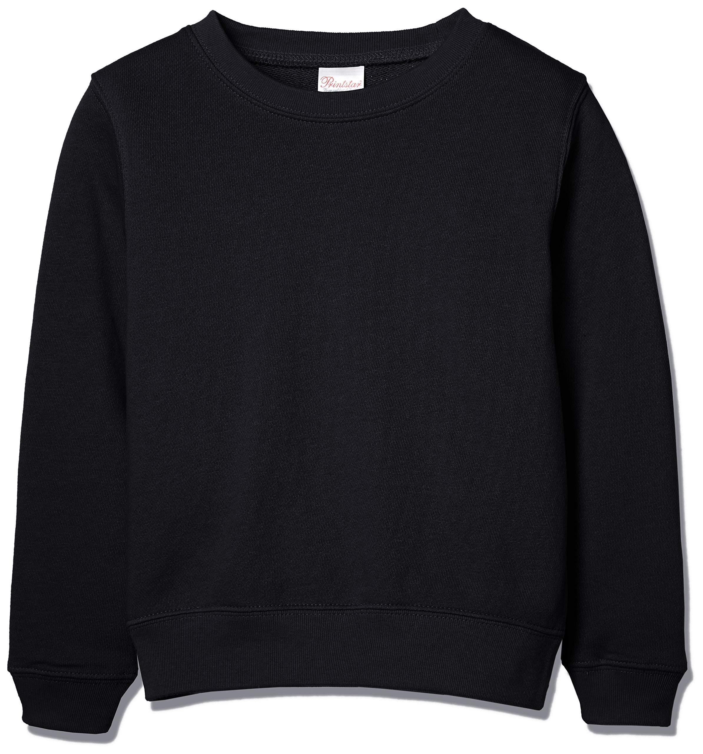 [Printstar] Sweatshirt 8.4 oz Brushed Crew Neck Light Trainer 00219-MLC_K Kids Black 110cm (Equivalent to Japanese Size 110)