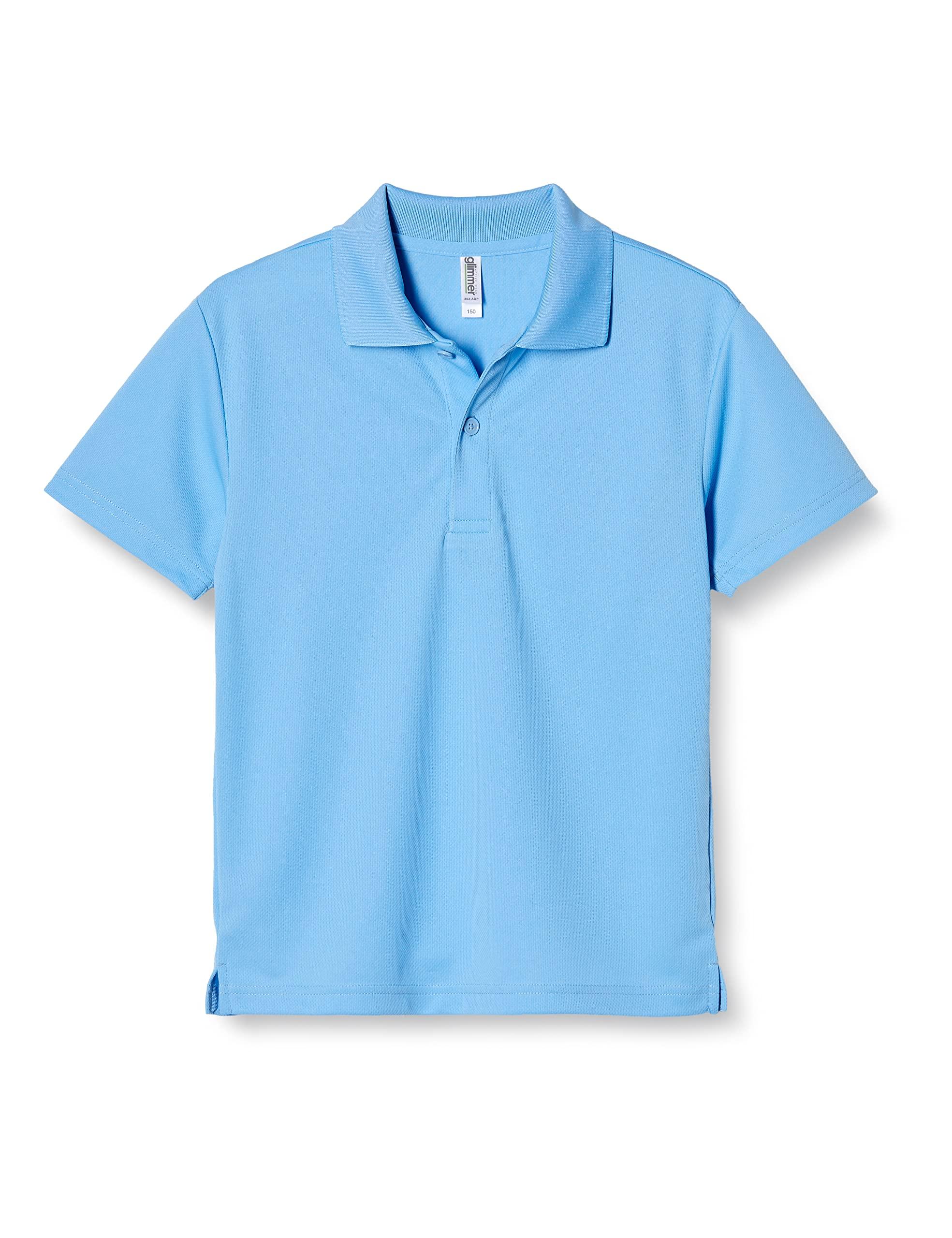 [Glimmer] Short-Sleeve 4.4 oz Dry Polo Shirt [UV Protection] 00302-ADP Sax 5L (Equivalent to Japanese Size 5L)