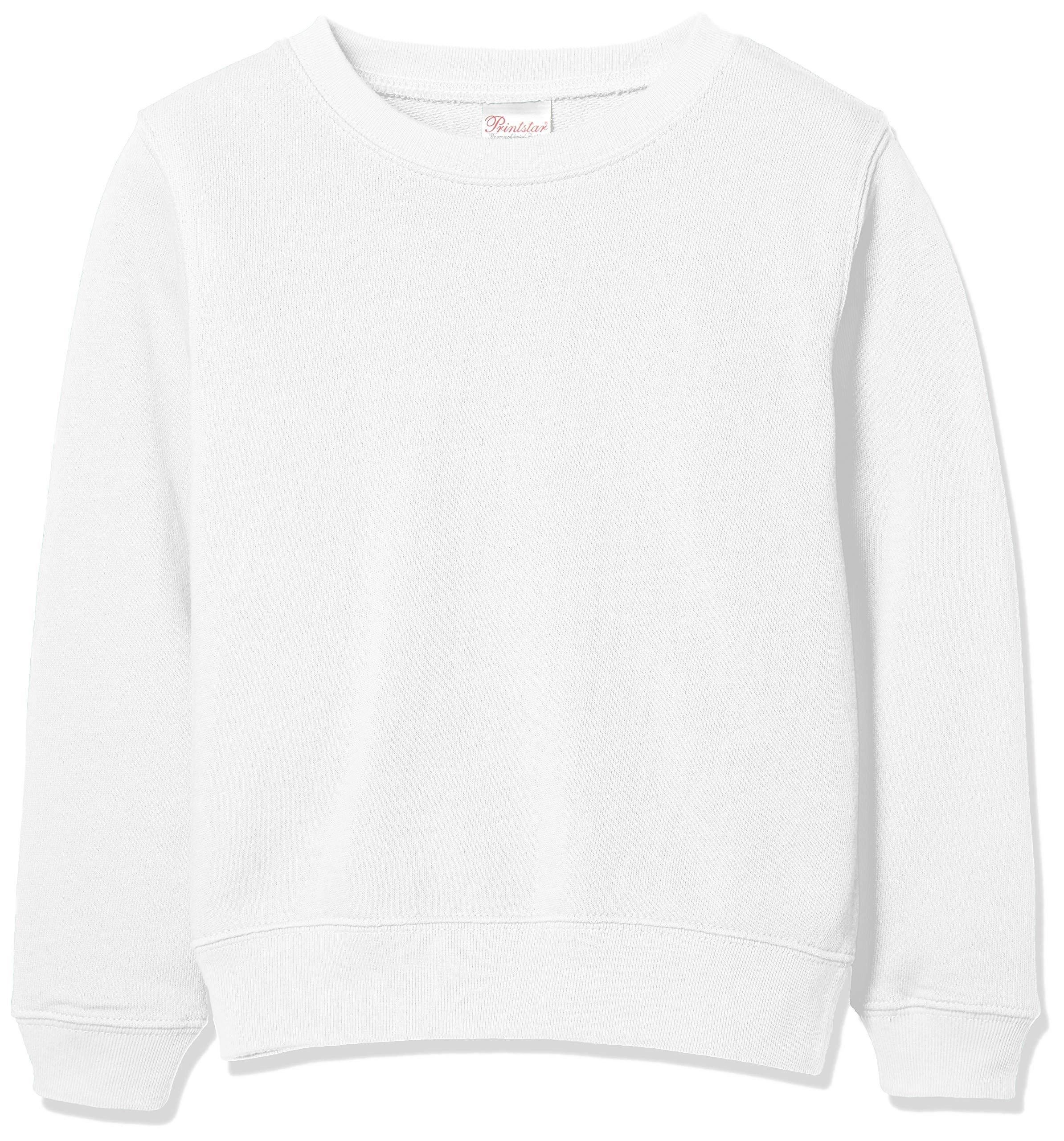 [Printstar] Sweatshirt 8.4 oz Brushed Crew Neck Light Trainer 00219-MLC_K Kids White 100cm (Equivalent to Japanese Size 100)